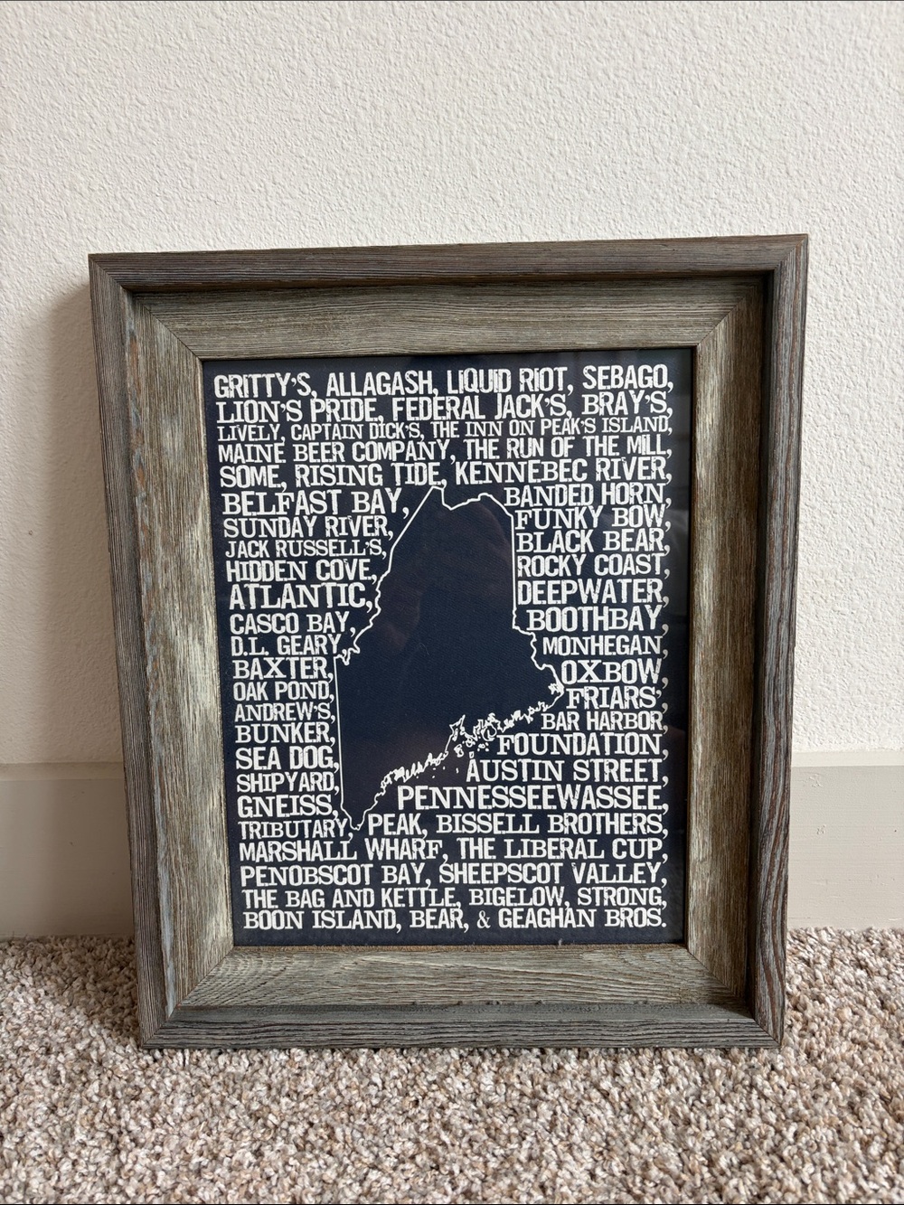 Beers of Maine Print - Framed
